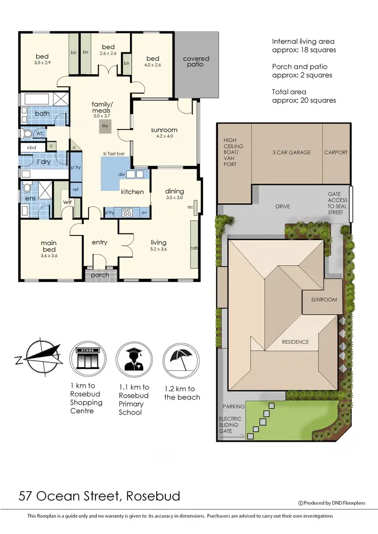 Floorplan of Homely house listing, 57 Ocean Street, Rosebud VIC 3939