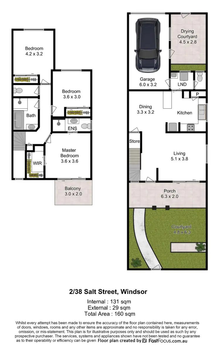 Floorplan of Homely townhouse listing, 2/38 Salt Street, Windsor QLD 4030