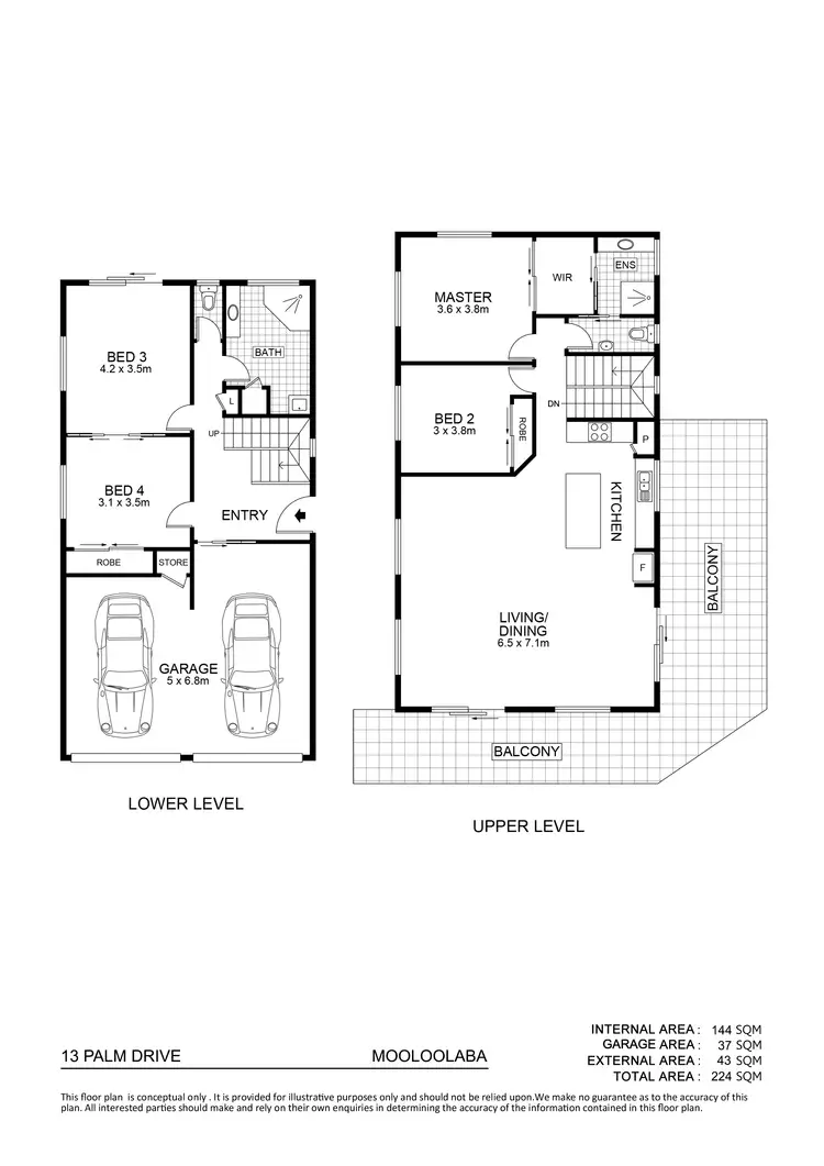 Floorplan of Homely house listing, 13 Palm Drive, Mooloolaba QLD 4557