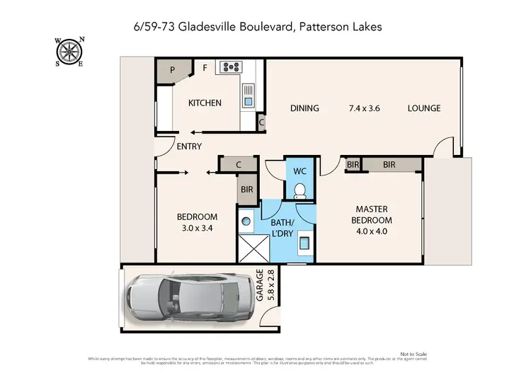 Floorplan of Homely retirement listing, 6/59-73 Gladesville Boulevard, Patterson Lakes VIC 3197