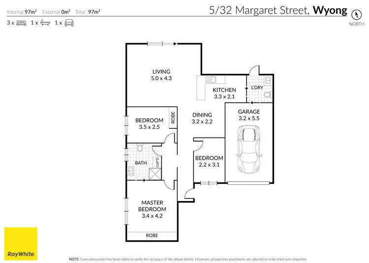 Floorplan of Homely villa listing, 5/32 Margaret Street, Wyong NSW 2259