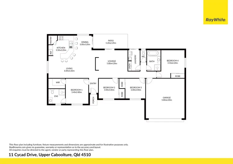 Floorplan of Homely house listing, 11 Cycad Drive, Upper Caboolture QLD 4510