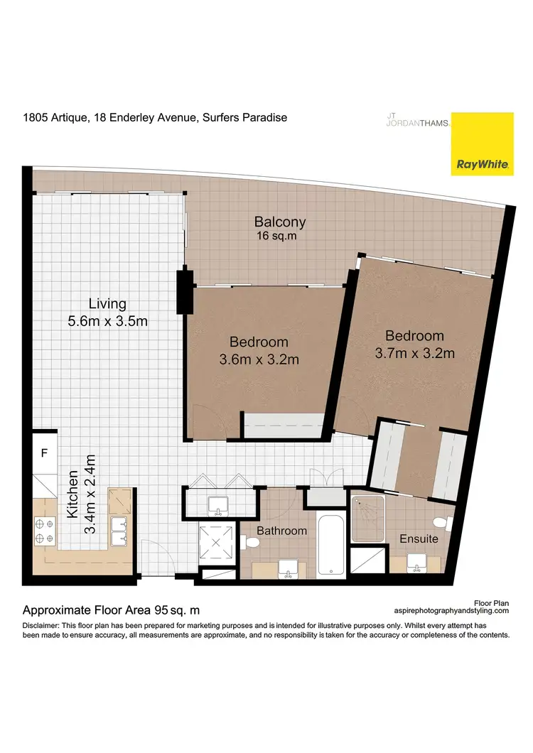 Floorplan of Homely apartment listing, 1805/18 Enderley Avenue, Surfers Paradise QLD 4217