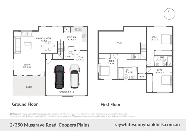 Floorplan of Homely townhouse listing, 2/350 Musgrave Road, Coopers Plains QLD 4108