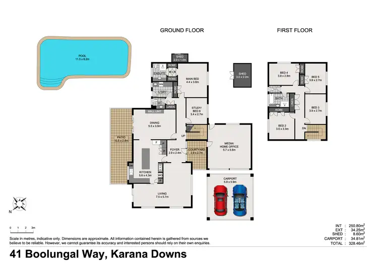 Floorplan of Homely house listing, 41 Boolungal Way, Karana Downs QLD 4306