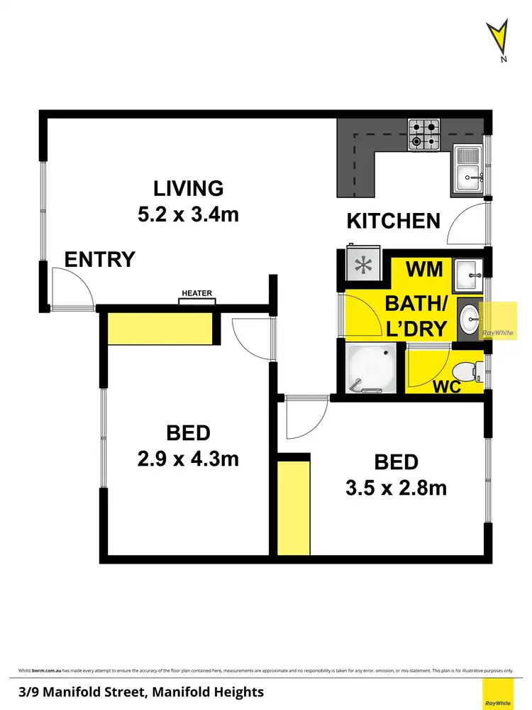 Floorplan of Homely house listing, 3/9 Manifold Street, Manifold Heights VIC 3218