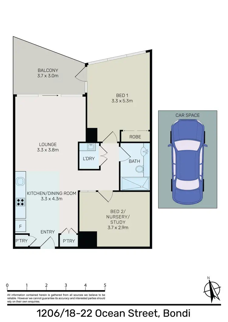 Floorplan of Homely unit listing, 1206/18-20 Ocean Street, Bondi NSW 2026