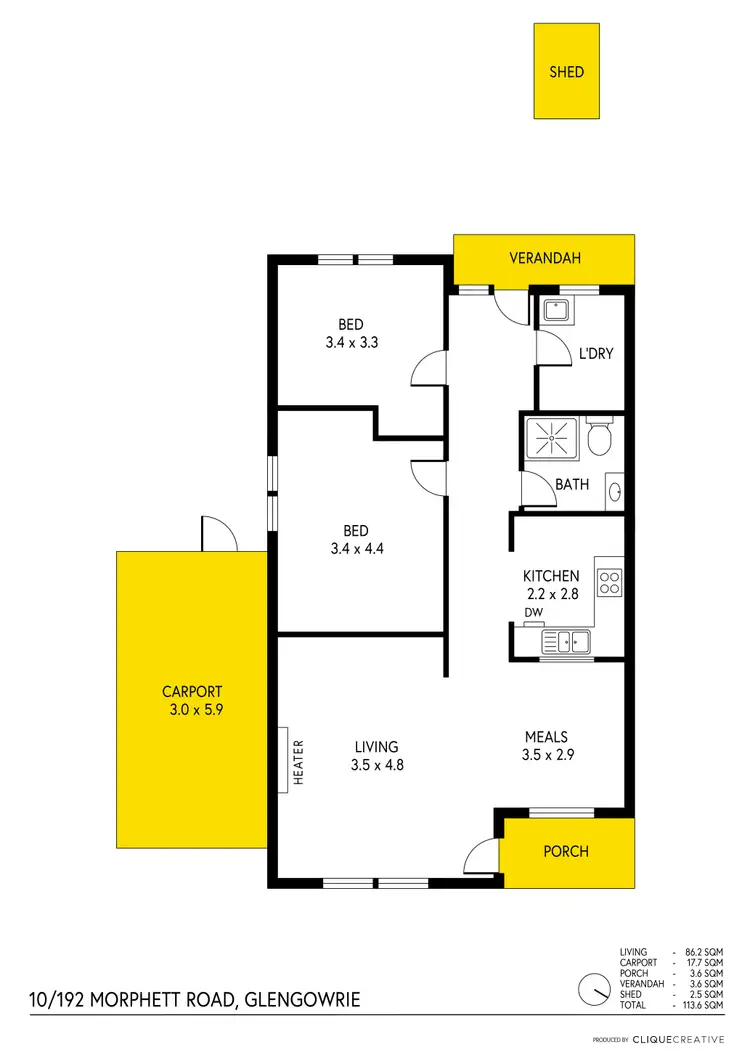 Floorplan of Homely unit listing, 10/192 Morphett Road, Glengowrie SA 5044
