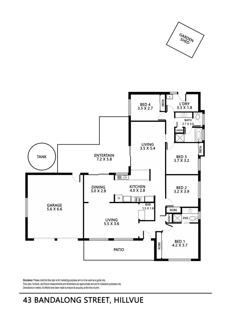 Floorplan of Homely house listing, 43 Bandalong Street, Tamworth NSW 2340