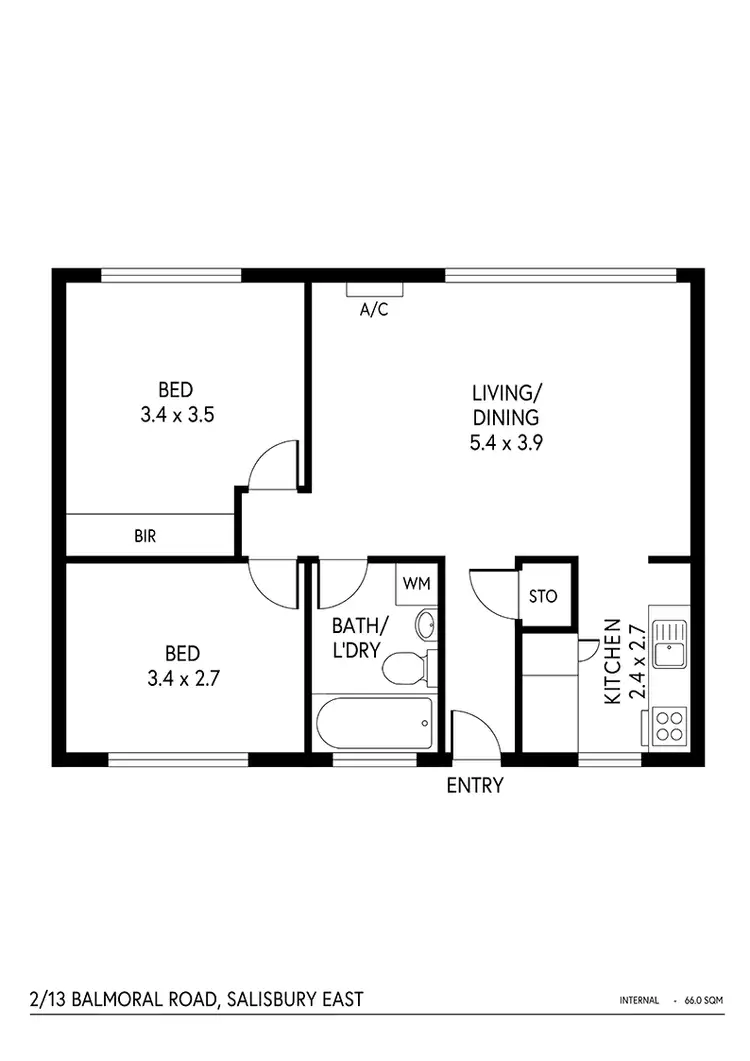 Floorplan of Homely house listing, 2/13 Balmoral Road, Salisbury East SA 5109
