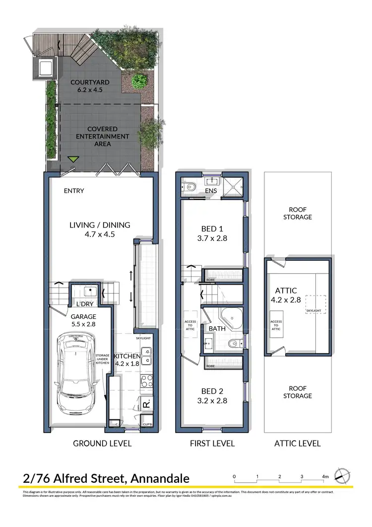 Floorplan of Homely townhouse listing, 2/76 Alfred Street, Annandale NSW 2038