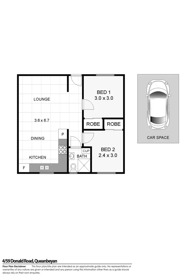 Floorplan of Homely unit listing, 4/59 Donald Road, Karabar NSW 2620