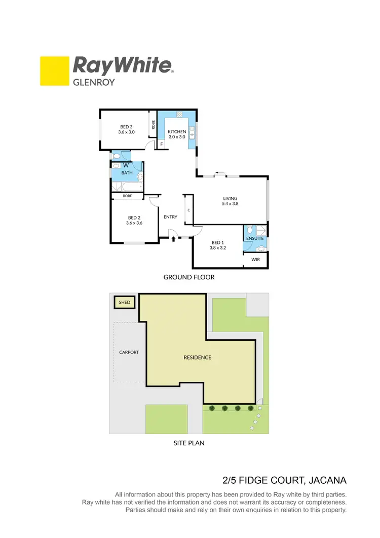 Floorplan of Homely unit listing, 2/5 Fidge Court, Jacana VIC 3047