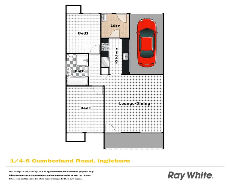 Floorplan of Homely villa listing, 1/4 Cumberland Road, Ingleburn NSW 2565