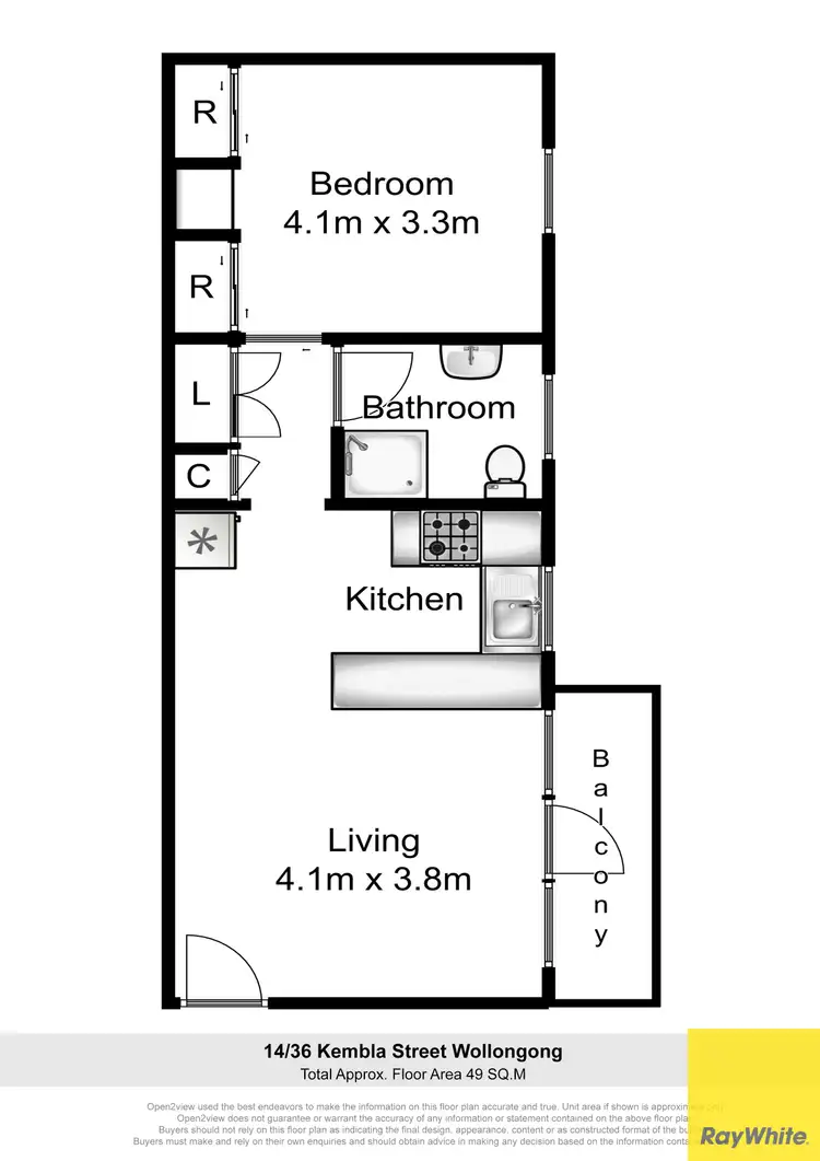 Floorplan of Homely house listing, 14/36 Kembla Street, Wollongong NSW 2500