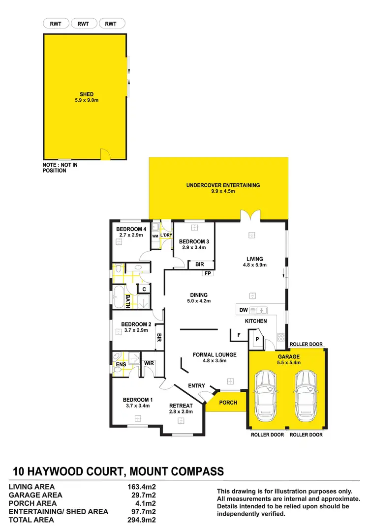 Floorplan of Homely house listing, 10 Haywood Court, Mount Compass SA 5210
