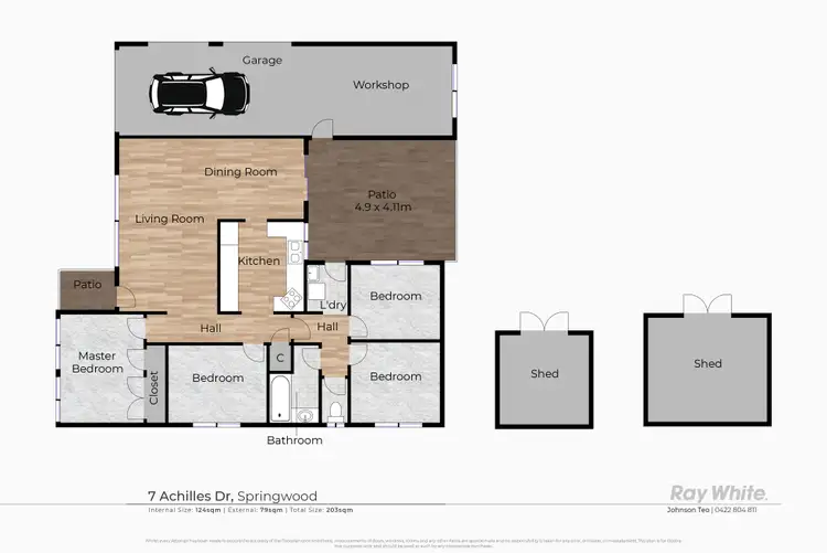 Floorplan of Homely house listing, 7 Achilles Drive, Springwood QLD 4127