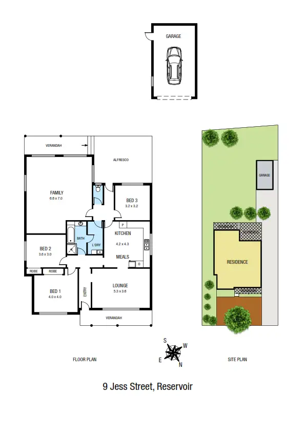 Floorplan of Homely house listing, 9 Jess Street, Reservoir VIC 3073