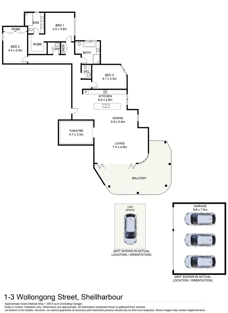 Floorplan of Homely apartment listing, 1/3 Wollongong Street, Shellharbour NSW 2529