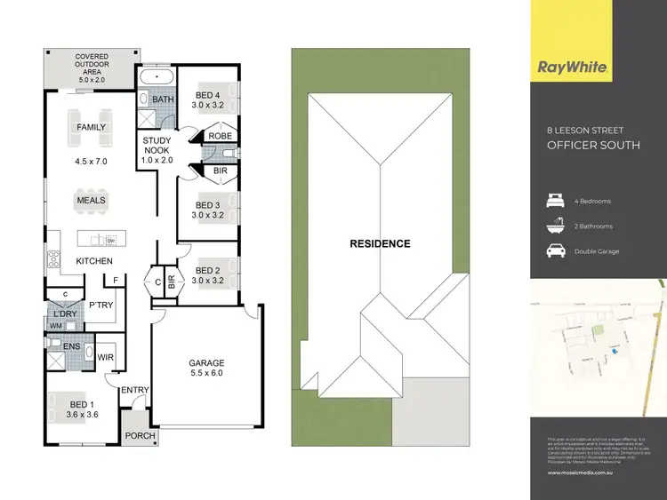 Floorplan of Homely house listing, 8 Leeson Street, Officer South VIC 3809