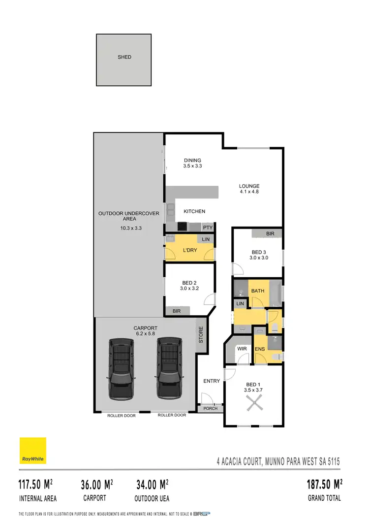 Floorplan of Homely house listing, 4 Acacia Court, Munno Para West SA 5115