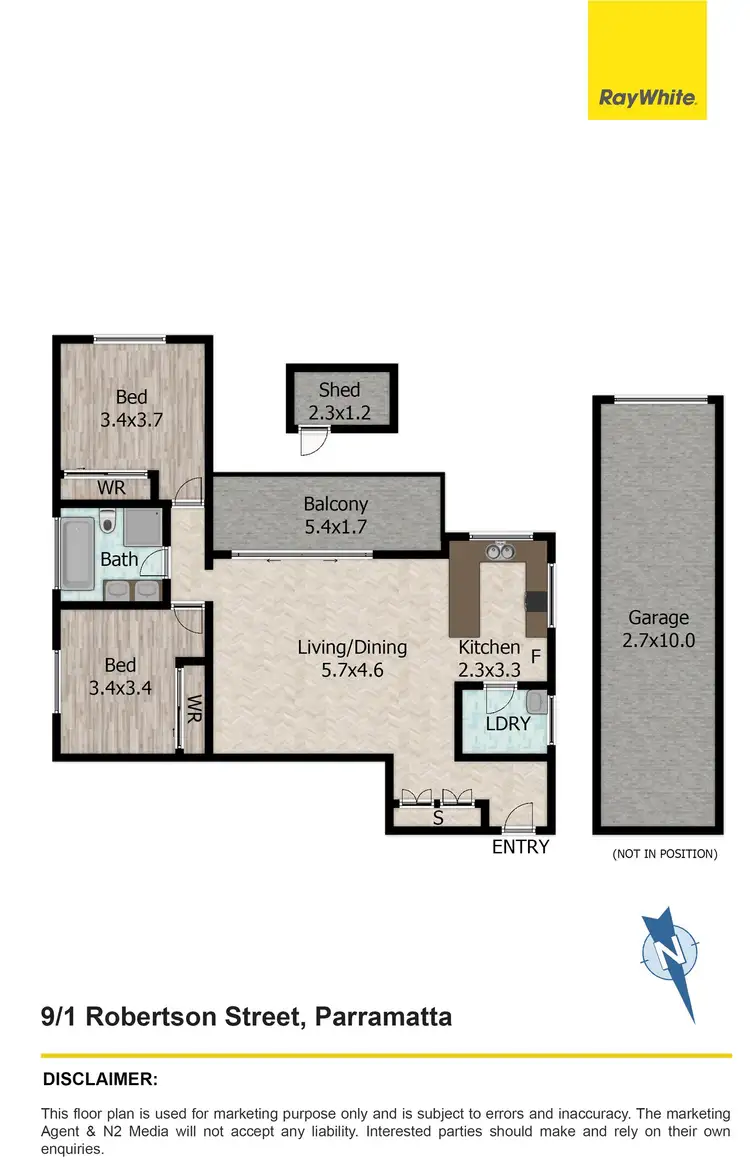 Floorplan of Homely unit listing, 9/1 Robertson Street, Parramatta NSW 2150