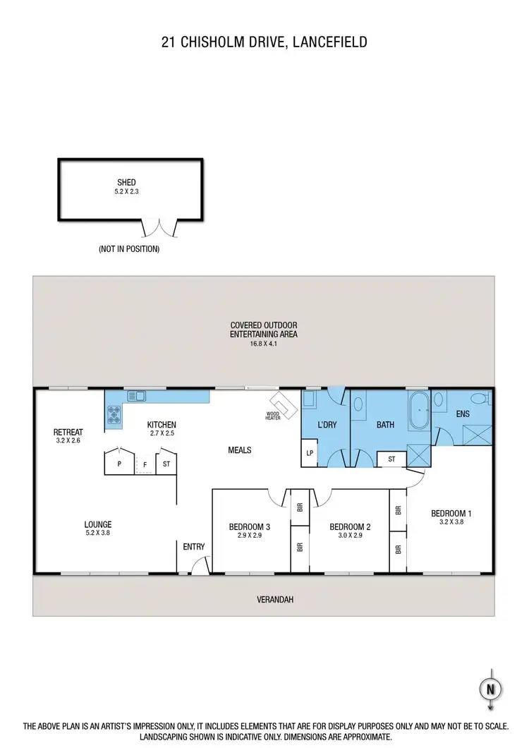 Floorplan of Homely house listing, 21 Chisholm Drive, Lancefield VIC 3435