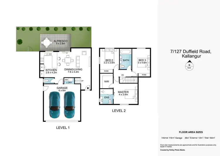 Floorplan of Homely townhouse listing, 7/127 Duffield Road, Kallangur QLD 4503