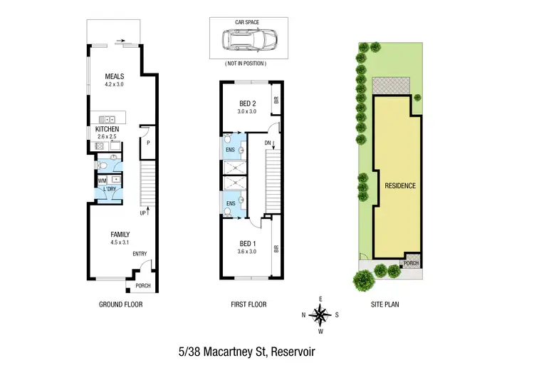 Floorplan of Homely townhouse listing, 5/38 Macartney Street, Reservoir VIC 3073