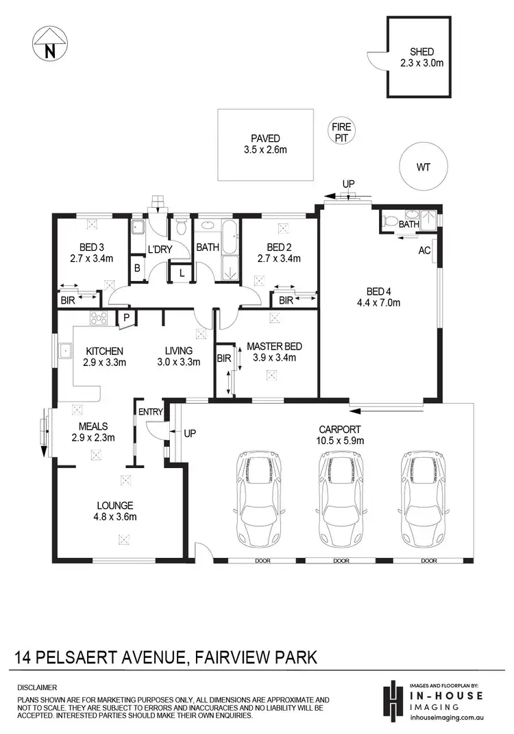 Floorplan of Homely house listing, 14 Pelsaert Avenue, Fairview Park SA 5126