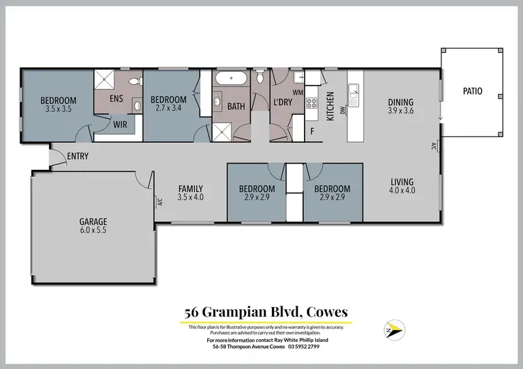Floorplan of Homely house listing, 56 Grampian Boulevard, Cowes VIC 3922