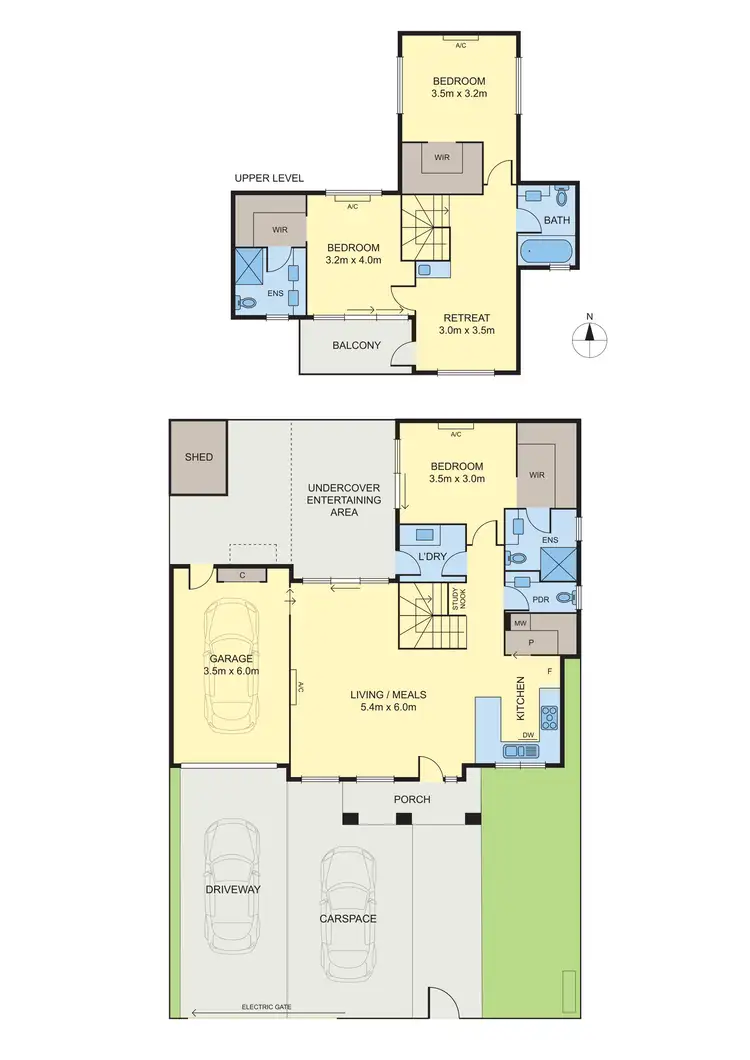 Floorplan of Homely townhouse listing, 1/10 Caldwell Street, Glenroy VIC 3046