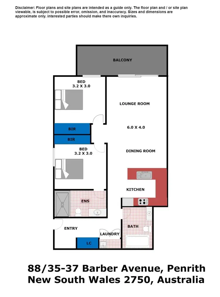 Floorplan of Homely unit listing, 88/35-37 Barber Avenue, Penrith NSW 2750
