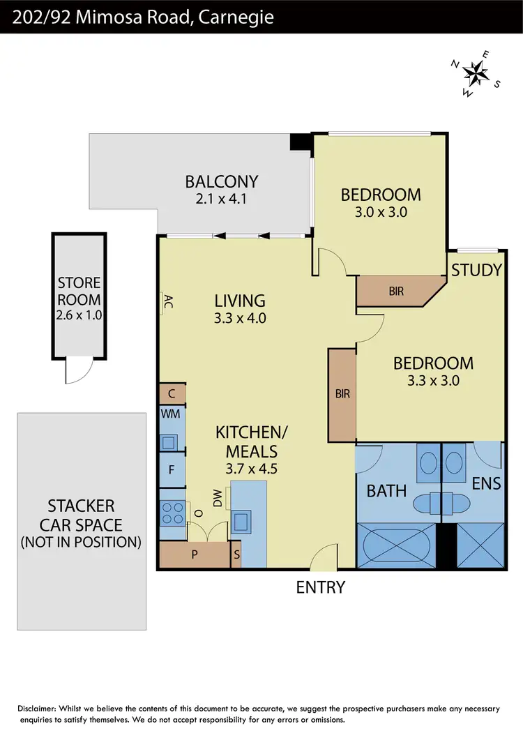 Floorplan of Homely apartment listing, 202/92 Mimosa Road, Carnegie VIC 3163
