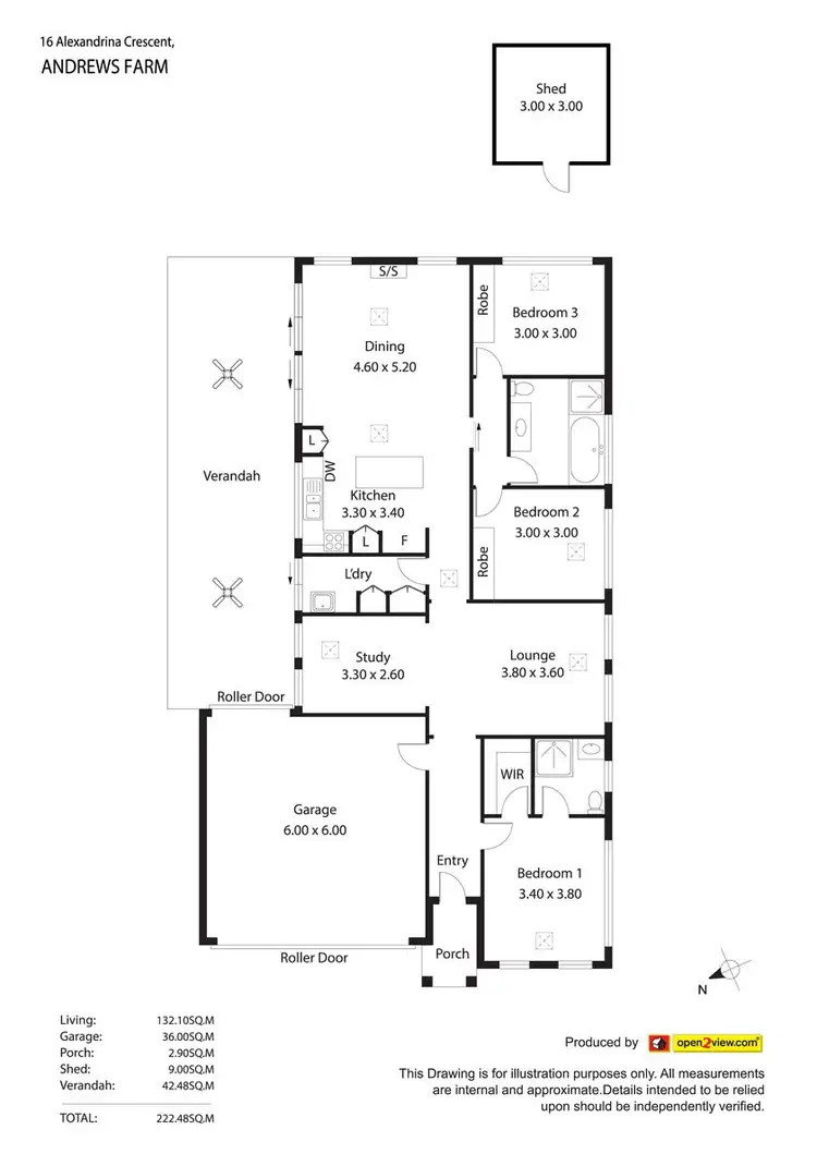 Floorplan of Homely house listing, 16 Alexandrina Crescent, Andrews Farm SA 5114