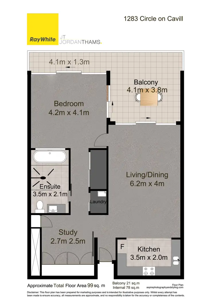Floorplan of Homely apartment listing, 1283/9 Ferny Avenue, Surfers Paradise QLD 4217