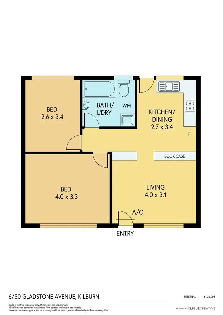 Floorplan of Homely unit listing, 6/50 Gladstone Avenue, Kilburn SA 5084