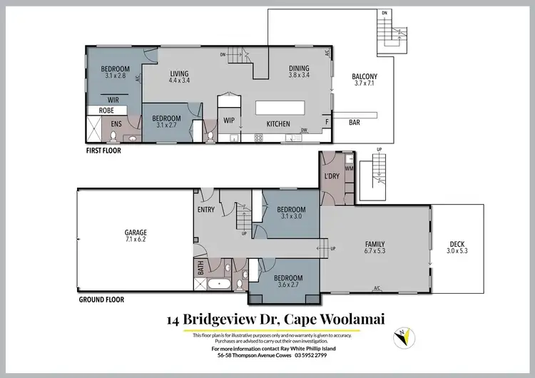 Floorplan of Homely house listing, 14 Bridgeview Drive, Cape Woolamai VIC 3925