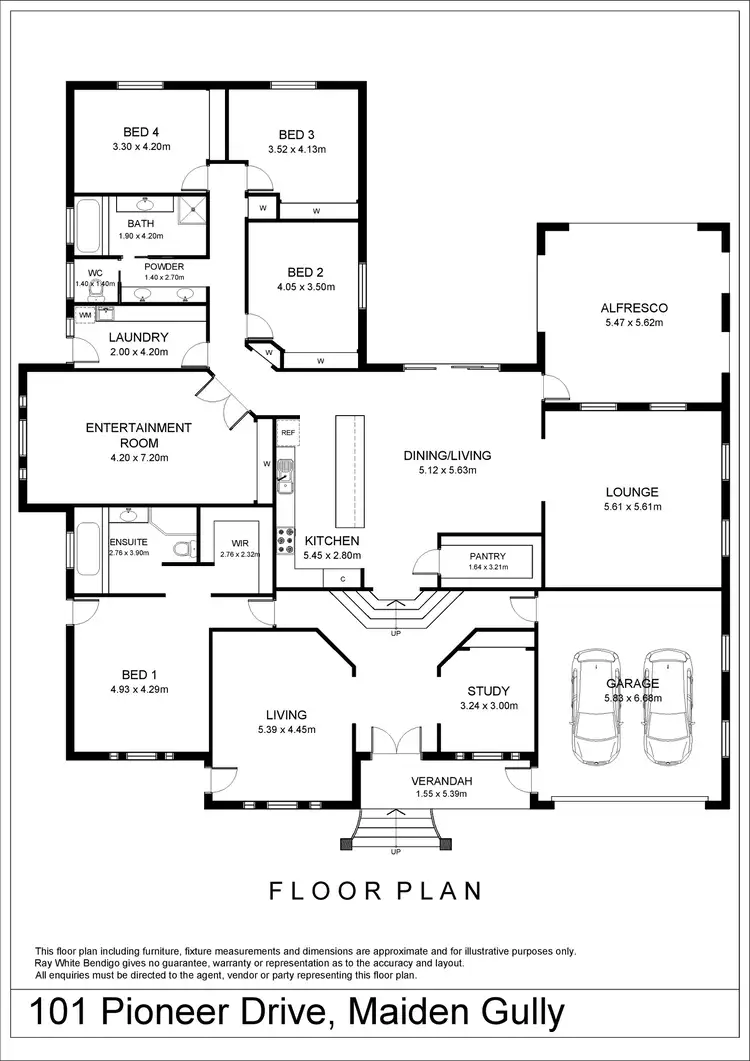 Floorplan of Homely house listing, 101 Pioneer Drive, Maiden Gully VIC 3551