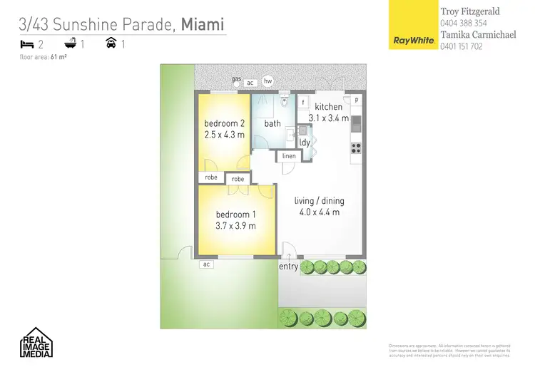 Floorplan of Homely house listing, 3/43 Sunshine Parade, Miami QLD 4220