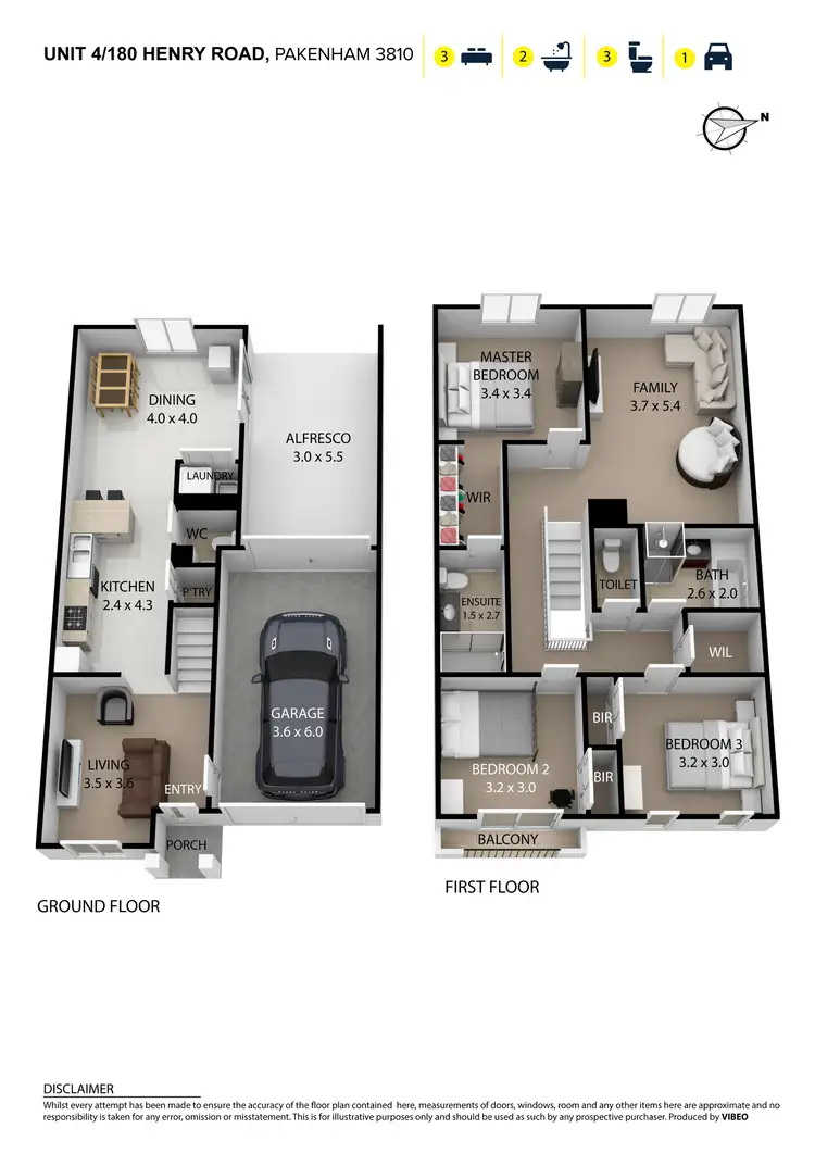 Floorplan of Homely townhouse listing, 4/180 Henry Road, Pakenham VIC 3810