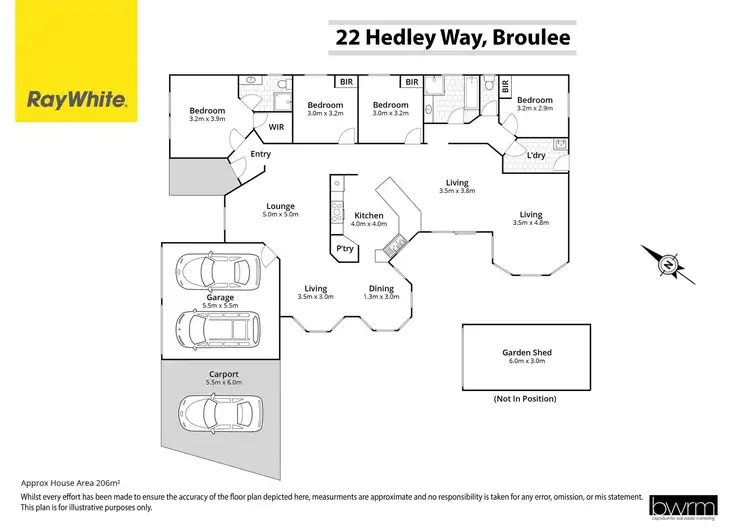 Floorplan of Homely house listing, 22 Hedley Way, Broulee NSW 2537