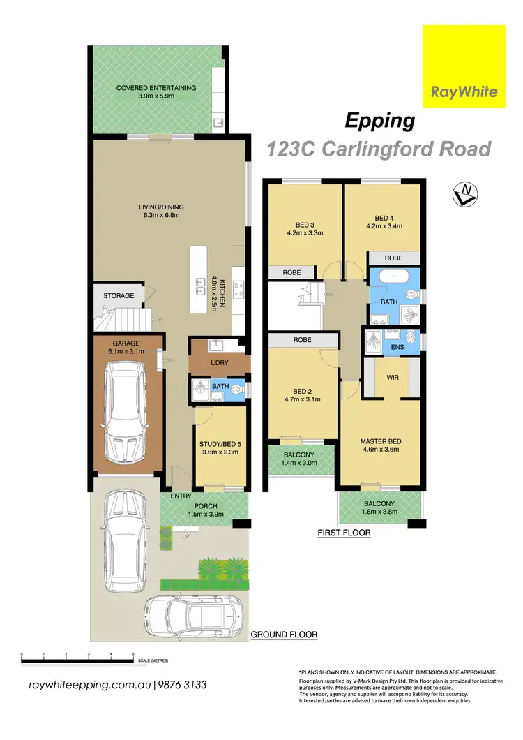 Floorplan of Homely semi-detached listing, 123C Carlingford Road, Epping NSW 2121