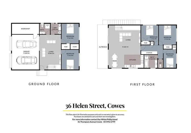 Floorplan of Homely house listing, 36 Helen Street, Cowes VIC 3922