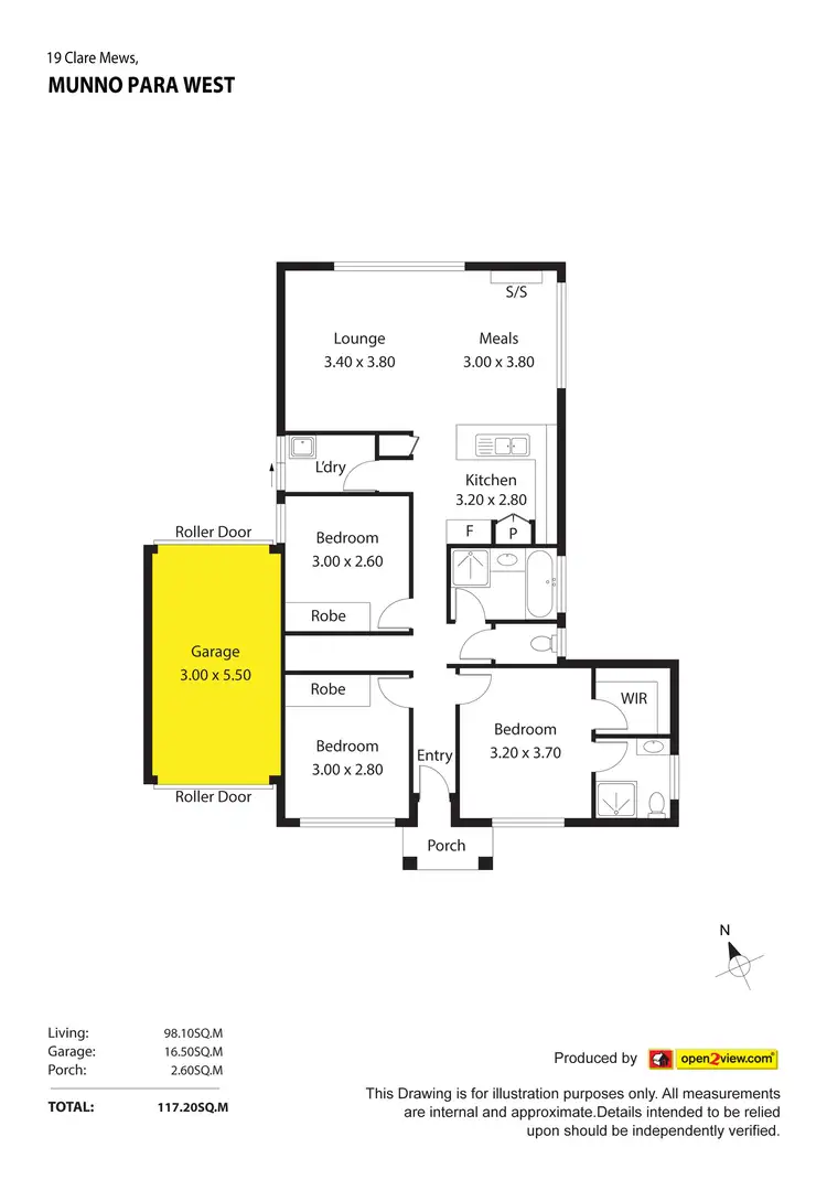 Floorplan of Homely house listing, 19 Clare Mews, Munno Para West SA 5115
