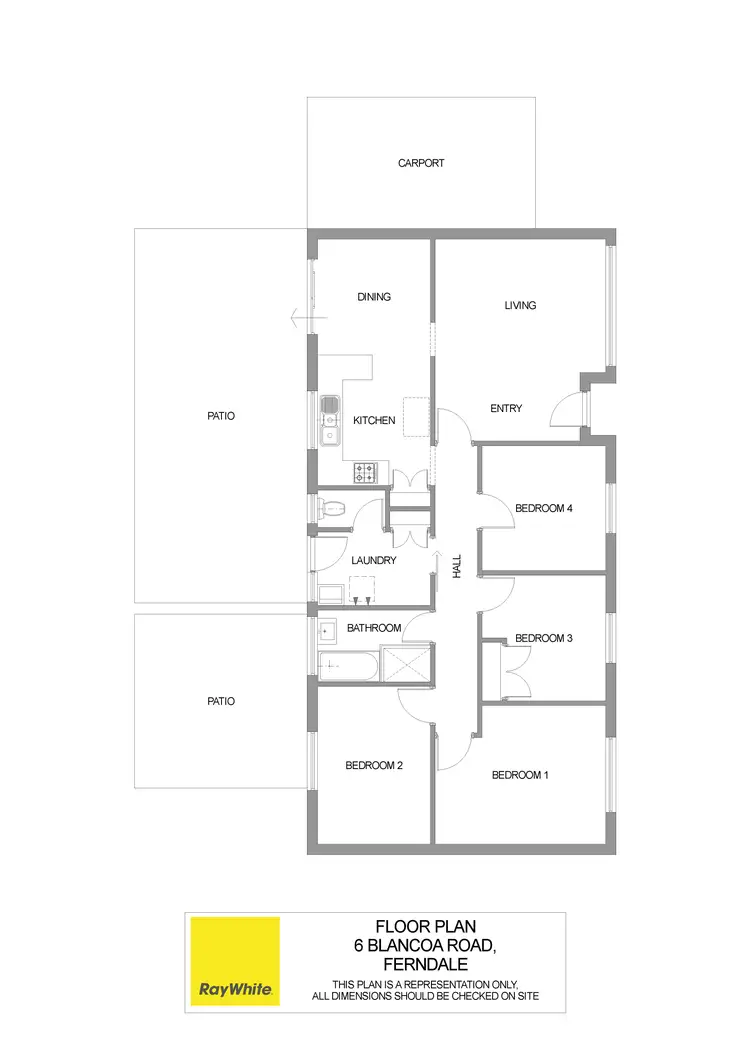 Floorplan of Homely house listing, 6 Blancoa Road, Ferndale WA 6148