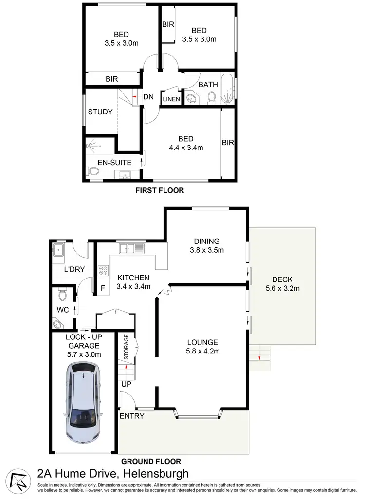 Floorplan of Homely semi-detached listing, 2A Hume Drive, Helensburgh NSW 2508