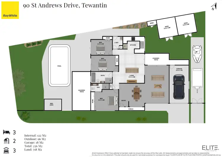 Floorplan of Homely house listing, 90 St Andrews Drive, Tewantin QLD 4565