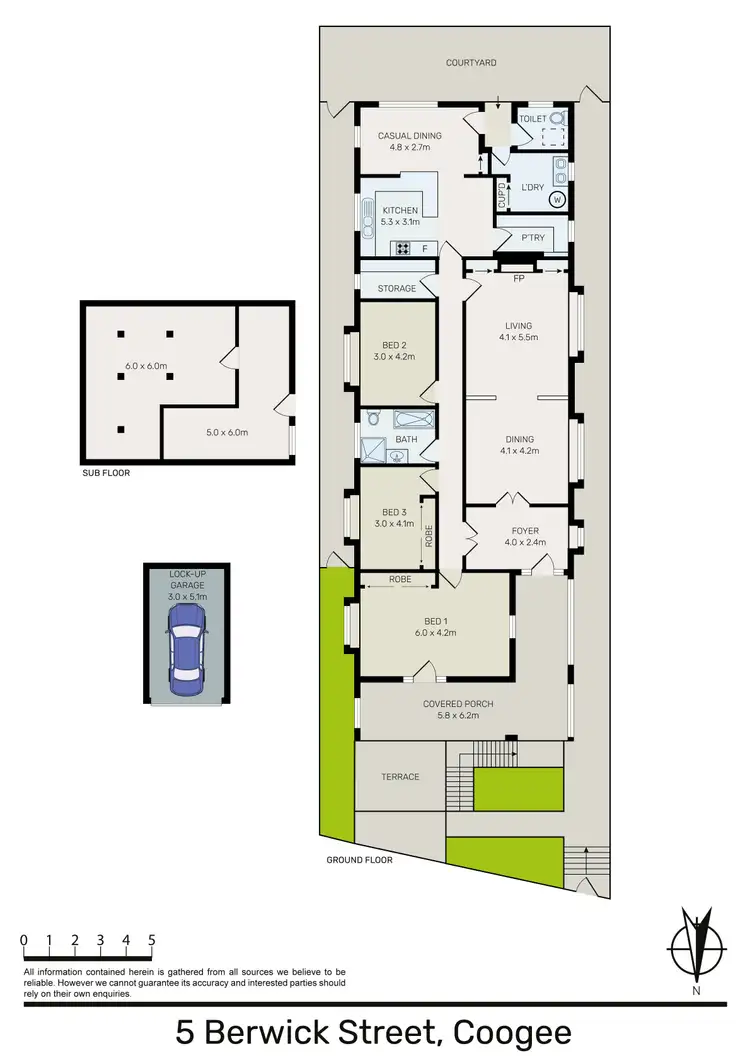 Floorplan of Homely house listing, 5 Berwick Street, Coogee NSW 2034
