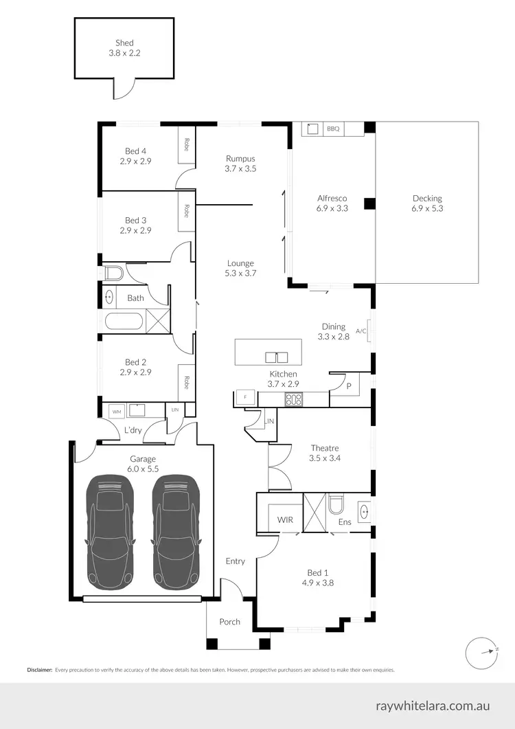 Floorplan of Homely house listing, 21 Marimba Street, Lara VIC 3212